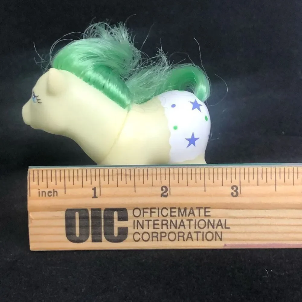 little pony baby pale yellow green hair action figure pony collectible 2.5 inch